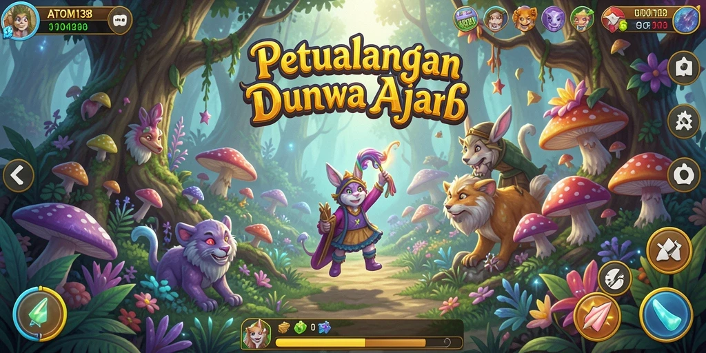 Tangkapan layar dari gameplay menegangkan di ATOM138.