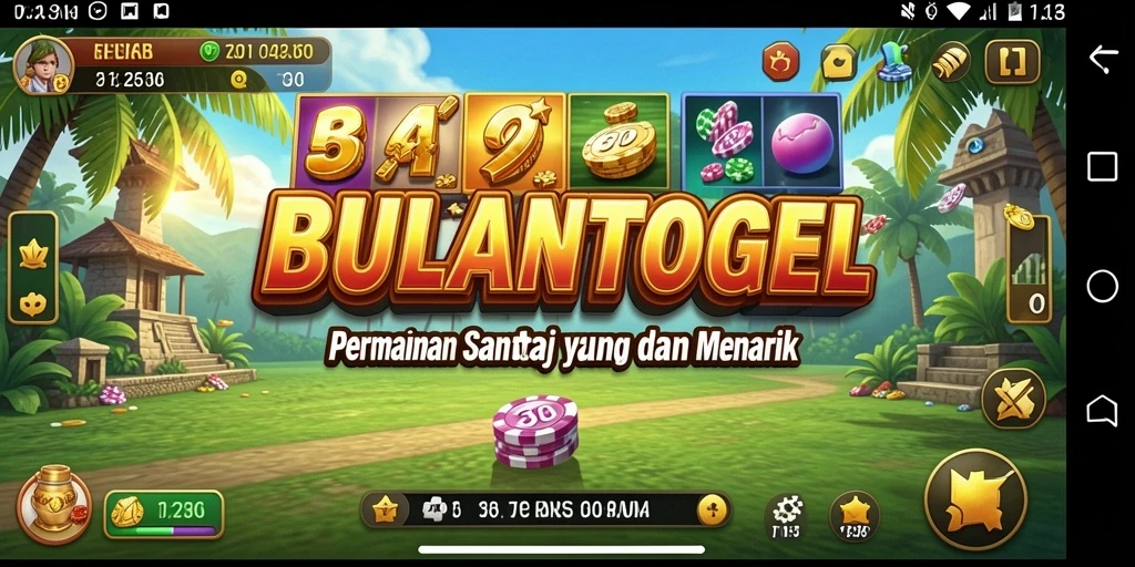Tampilan gameplay BULANTOGEL yang ceria dan penuh warna.