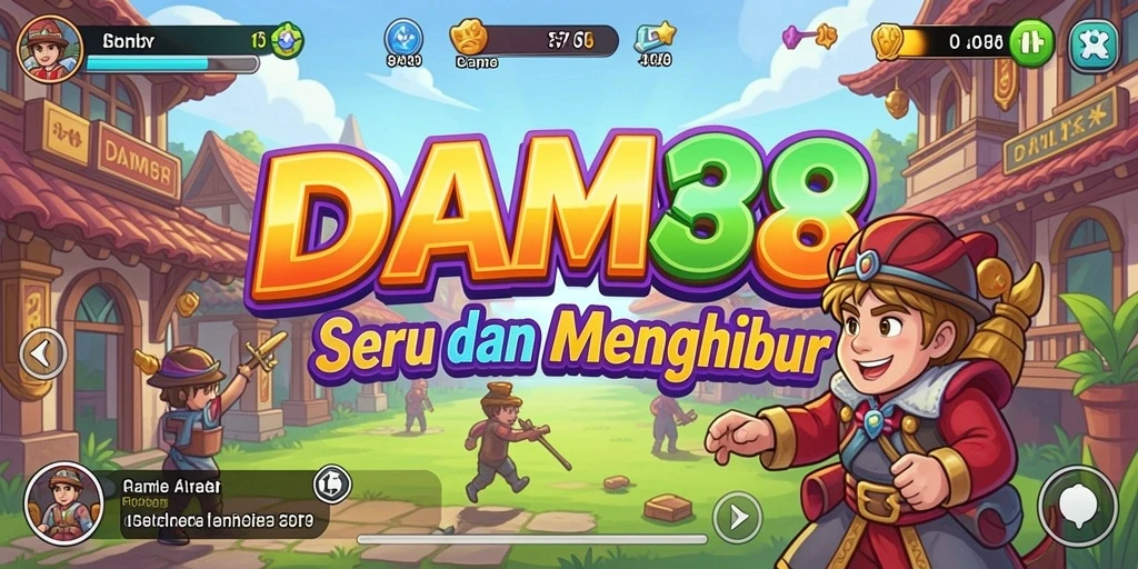 Tampilan dinamis gameplay arcade penuh aksi.