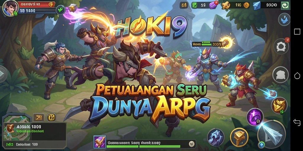 Screenshot gameplay HOKI9 menampilkan pertempuran epik dan karakter menakjubkan.