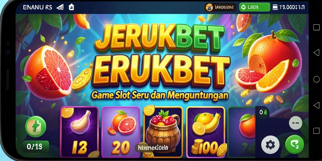 Screenshot utama JERUKBET menampilkan gameplay Slot yang menarik dan penuh warna.