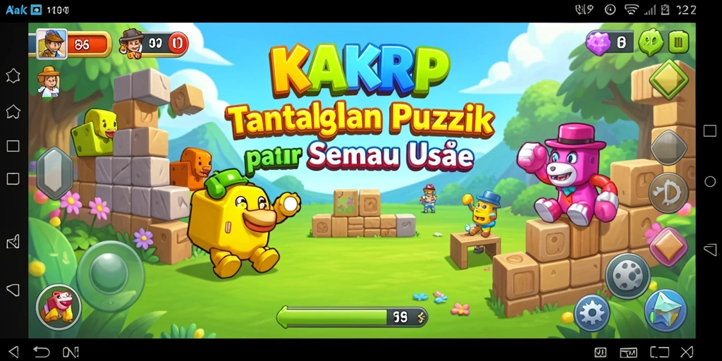 Screenshot gameplay KAKRP menampilkan tantangan puzzle yang seru.