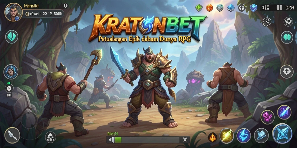 Tampilan gameplay seru dari KRATONBET yang penuh aksi RPG.