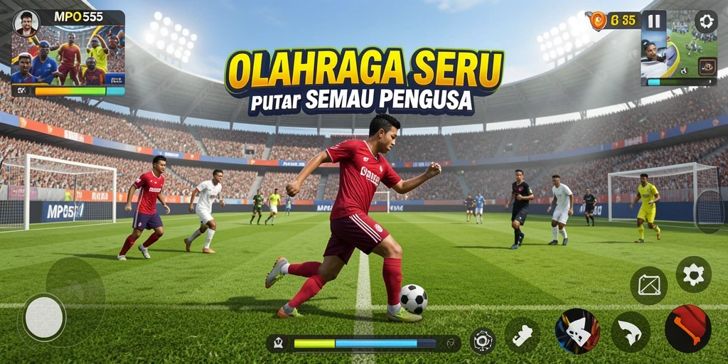 Screenshot menampilkan aksi seru dalam bermain olahraga di MPO555.