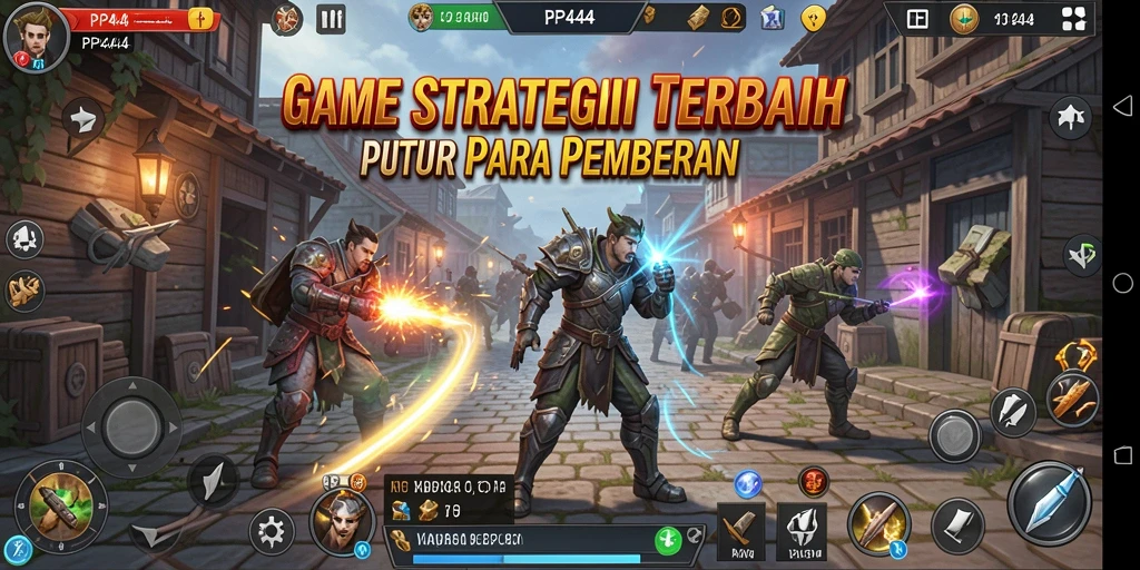 Tangkapan layar utama PP444 menunjukkan aksi pertempuran yang mendebarkan.