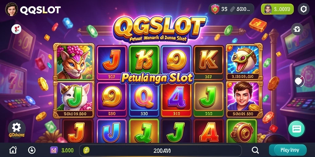 Screenshot menunjukkan gameplay mendebarkan di QQSLOT.
