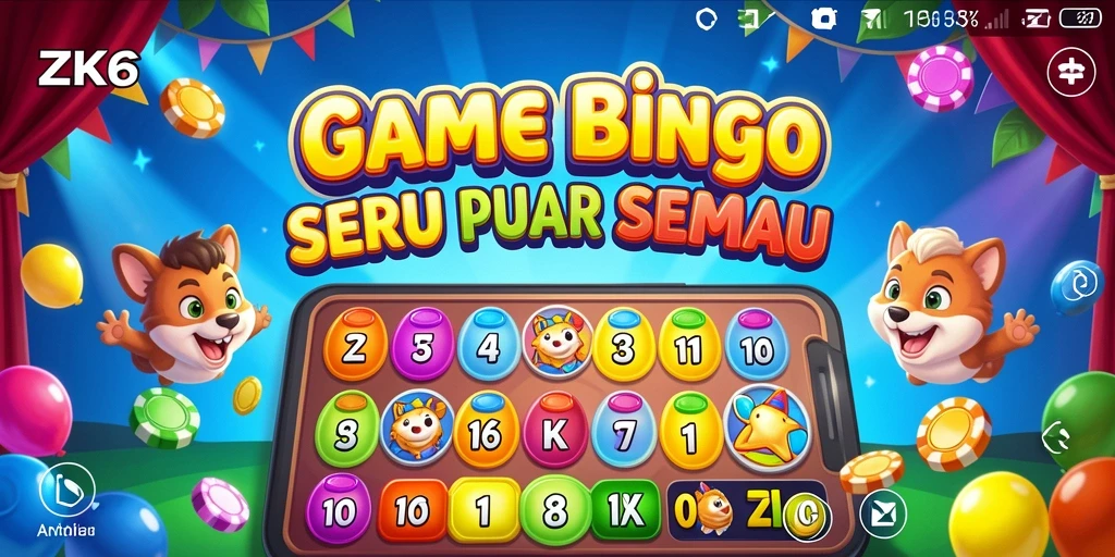 Tampilan gameplay Bingo yang seru dan interaktif di ZK6.