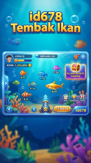 Tampilan utama aplikasi id678 yang menarik.